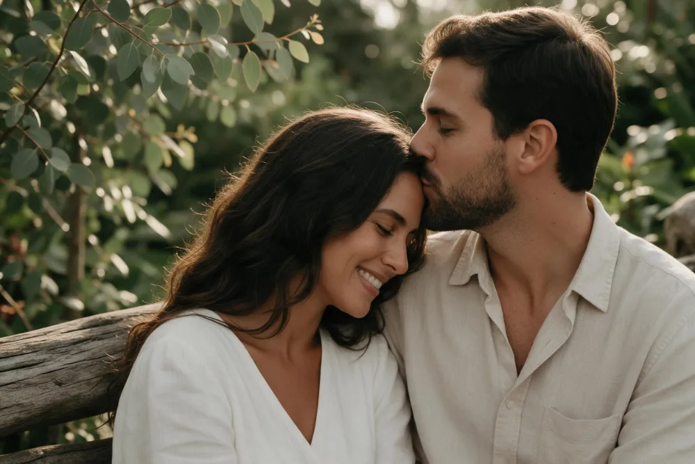 Mariana y Santiago en la banca