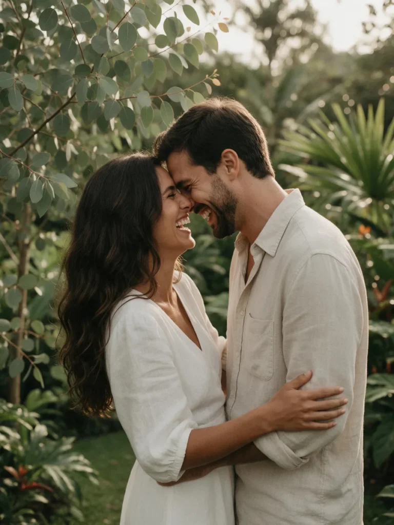 Mariana y Santiago riendo